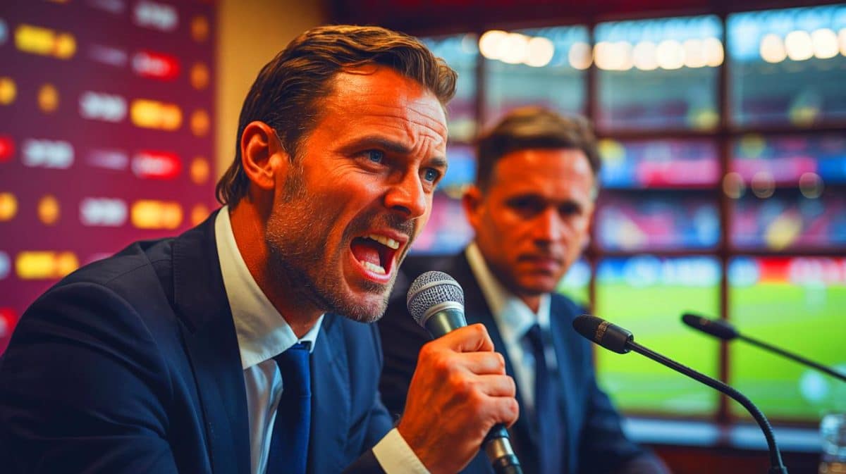 « C’est un coup bas » : Jérôme Rothen détruit Roberto De Zerbi devant les fans de l’OM (et ce n’est pas fini) Illustration de la critique de Jérôme Rothen envers Roberto De Zerbi concernant Adrien Rabiot.
