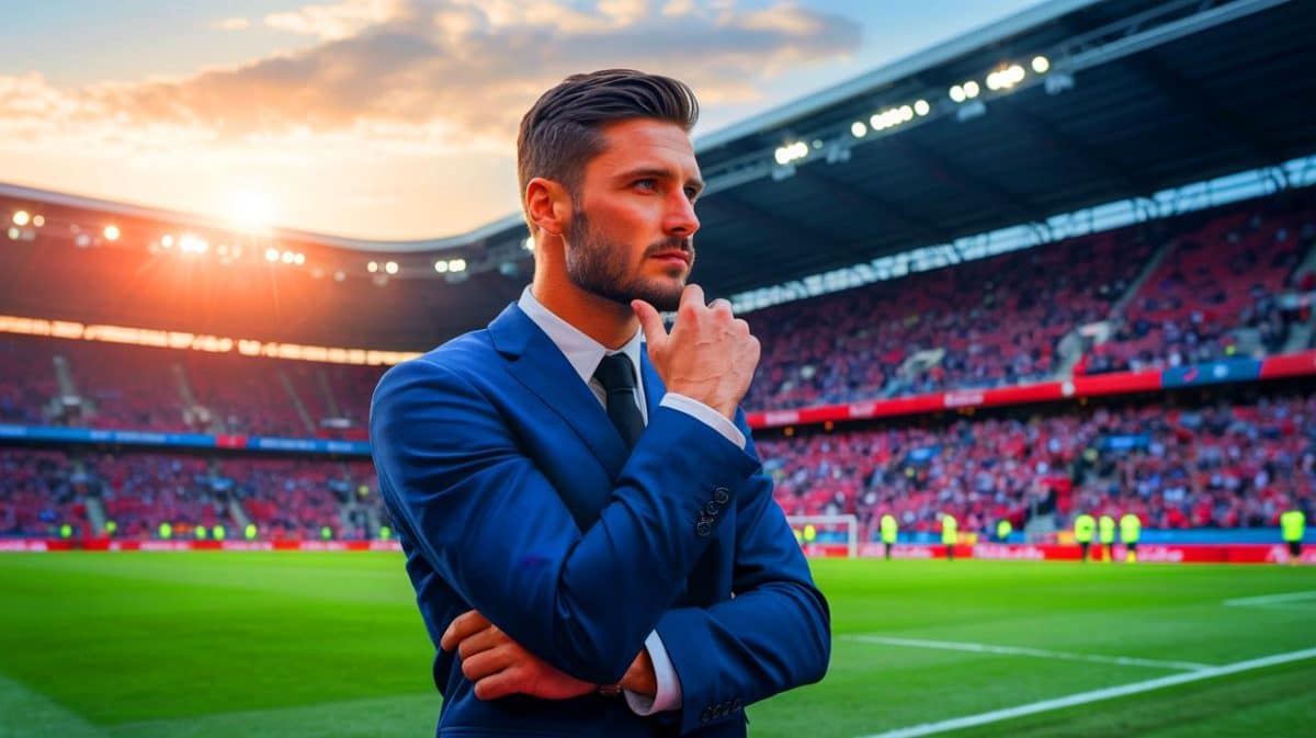 Illustration de la transition d'Olivier Giroud vers une carrière de consultant pour la Coupe du monde 2026.