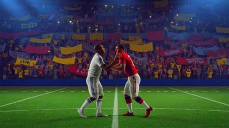 Illustration de l'affrontement médiatique entre Orelsan et Kylian Mbappé autour du club de football SM Caen.